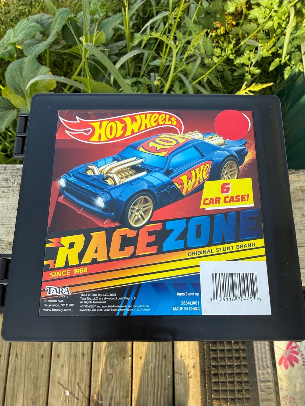 Hot Wheels Race Zone 6-Car Case in Black with Blue Car Graphic